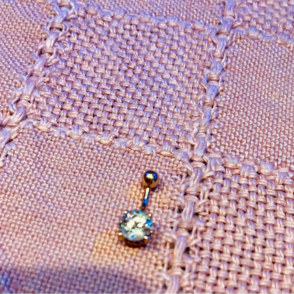10k  gold belly ring